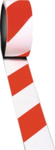 Taśma do oznakowania podłogi Easy Tape PCW czerwony/biały długość 33 m, szerokoś