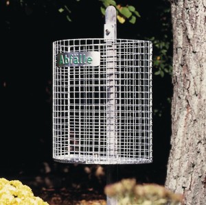 Kosz na odpady wys. 400 x szer. 430 x głęb. 210 mm 27 l krata z drutu ocynkowana