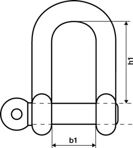 Szekla udźwig 1100 kg pałąk/sworzeń 19 mm prosty kształt opak. = 10 sztuk