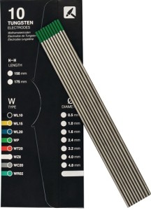 Elektroda wolframowa WP śred. 2,4 mm długość 175 mm zielony TIGZONE