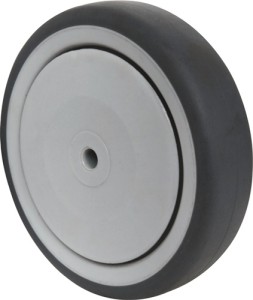 Zapasowe koło śred. koła 125 mm udźwig 100 kg guma szara śred. osi 8 mm długość