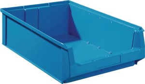 Skrzynka regałowa z ot. przednią częścią dł. 500/450 x szer.310 x wys. 140 mm PE