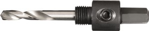 Uchwyt do wierteł 6-kąt. 9,5 mm z wiertłem do nakiełków piły otworowe 14–30 mm