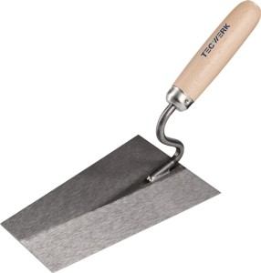 Kielnia murarska długość 180 mm szerokość 125 mm z trzonkiem z drewna bukowego,