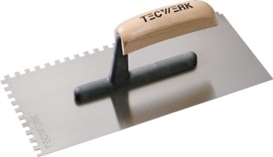 Kielnia do wygładzania długość 280 mm szerokość 130 mm uzębienie 6 x 6 hart., z