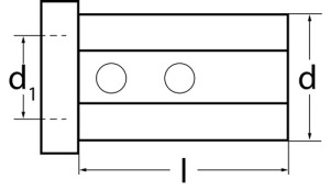 Tuleja redukcyjna kształt 1 śred. otworu 8 mm śred. zewn. 40 mm dł. uchwytu 71 m