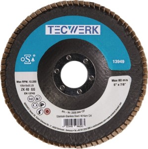 Tarcza lamelowa (listkowa) Action śred. 125 mm uziarnienie 80 stożkowa INOX koru