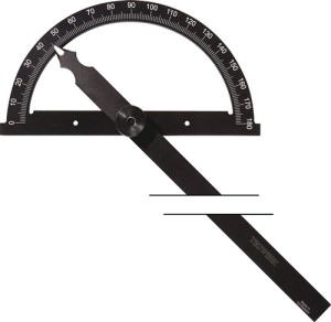 Kątomierz śred. skali kątowej 120 mm długość ramienia 150 mm TECWERK