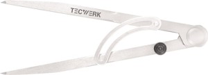 Cyrkiel prosty długość 200 mm z łukiem nastawczym TECWERK