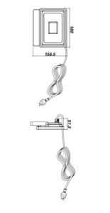 Reflektor diodowy 30 W 2200 lm 2 m H05RN-F 3 x 1 mm² IP65 TECWERK