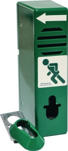 Wychylany czujnik drzwi 920 000 ustawiony dla półcylindra zielony lakierowany po