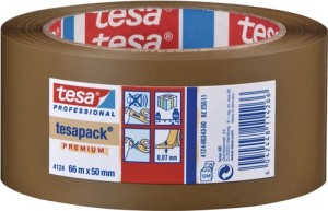 Taśma klejąca opakowaniowa PCW tesapack® 4124 jasnożółta długość 66 m, szerokość