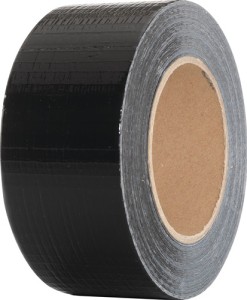 Taśma z tkaniny z folią czarny długość 50 m, szerokość 50 mm rolka ENVIROPACK