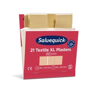 Pasek plastra Salvequick plaster tekstylny bardzo duży 6 opakowanie uzupełniając