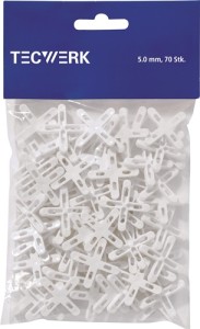 Krzyżyk do płytek 5 mm 70 sztuk/woreczek TECWERK