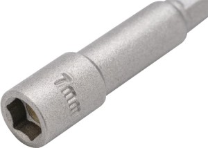 Klucz nasadowy z napędem 6-kąt. rozmiar klucza 10 mm długość 60 mm z magnesem TW