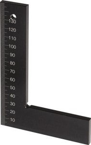 Kątownik DIN 875/I długość ramienia 100 x 70 mm bez ogranicznika aluminium TW