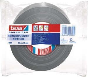 Taśma z tkaniny z folią tesaband® Standard 4688 srebrny matowy długość 50 m, sze