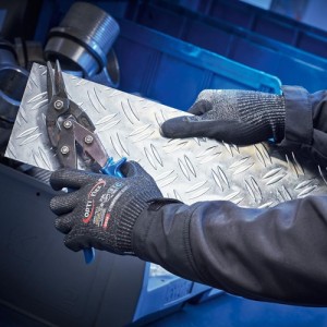 Rękawica antyprzecięciowa Comfort Cut wielkość 7 czarny nakrapiany/czarny EN 388