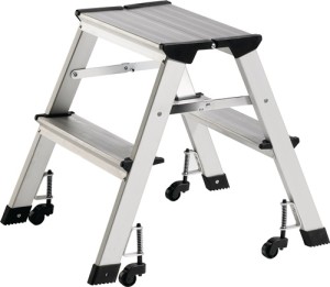 Podest składany stopnie łącznie z platformą 2 wysokość platformy 440 mm aluminiu