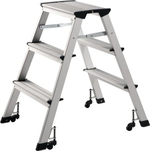 Podest składany stopnie łącznie z platformą 3 wysokość platformy 630 mm aluminiu