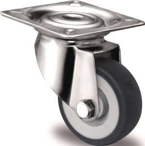 Kółko skrętne Ø koła 50mm udźwig 50kg z płyta mont. szer. płyty 60mm łoż. ślizg.