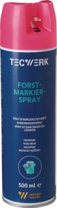 Spray do znakowania dla leśników neonowy różowy 500 ml spray w puszce TECWERK