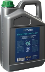 Olej do pił łańcuchowych BIO 52 mm²/s (przy 40 stop. C) 5 l kanister TECWERK