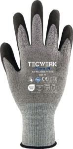 Rękawica Flex N wielkość 9 szary/czarny EN 388 kategoria OWO II TECWERK