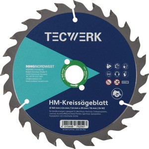 Brzeszczot do piły tarczowej ręcznej Ø zewn. 190mm liczba zębów 16 WZ otw. 30mm