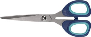 Nożyczki uniwersalne 210 mm z uchami 2-komp. powl. tytanem czarny/szary TECWERK