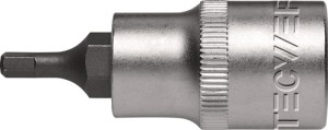 Klucz nasadowy 1/2 cal. wewn. 6-kątowy rozmiar klucza 4 mm długość 55 mm TECWERK