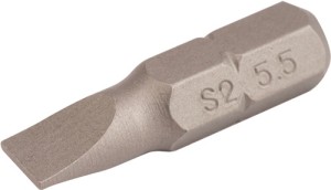 Bit do wkrętów z rowkiem prostym 5,5 mm długość 25 mm 1/4 cal. C6,3 grubość ostr