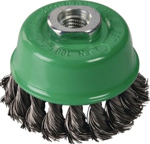 Szczotka garnkowa śred. 80 mm grubość drutu 0,5 mm VA 8500 min-¹ TECWERK