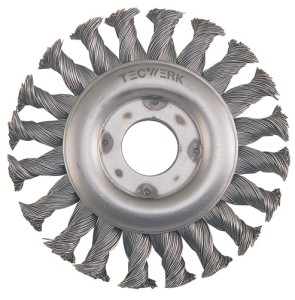 Szczotka tarczowa śred. 125 mm grubość drutu 0,5 mm stal 13 mm 12500 min-¹ TW