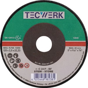 Tarcza tnąca do kamieni średnica 230 x 3 mm prosta kamień otwór 22,23 mm TECWERK