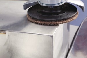Krążek z włókniny szlifierskiej Ø 125mm Gruby brązowy Bez otworów TECWERK