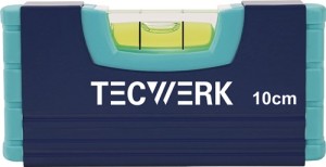 Poziomica 10 cm aluminium srebrne ± 0,5 mm/m TECWERK