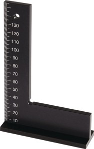 Kątownik DIN 875/I długość ramienia 150 x 100 mm ze stopką aluminium TECWERK