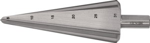 Wiertło stożkowe do blachy zakres wiercenia 5–31 mm HSS-Co długość całkowita 103