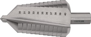 Wiertło stopniowe zakres wiercenia 30–40 mm HSS z rowkami prostymi liczba ostrzy