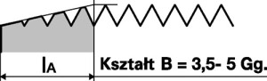 Gwintownik maszynowy DIN 5156B VA G 1/4 cal. x 19 HSS-Co waporyzowany ISO 228 TW