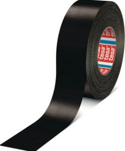 Taśma z tkaniny z folią tesaband® Premium 4651 czarny długość 50 m, szerokość 50