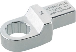 Klucz wtykowy oczkowy 732/40 15 rozmiar klucza 15 mm 14 x 18 mm stal chromowa-st