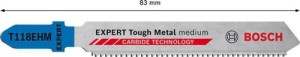 Brzeszczot do wyrzynarki Stainless Steel T 118 EHM długość całkowita 83 mm podzi