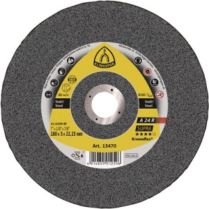 Tarcza tnąca A 24 R Supra średnica 115 x 2,5 mm wygięta stal otwór 22,23 mm KLIN