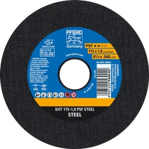 Tarcza tnąca PSF STEEL średnica 115 x 1 mm prosta stal otwór 22,23 mm PFERD
