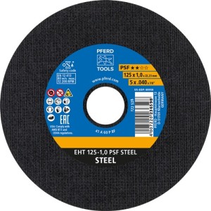 Tarcza tnąca PSF STEEL średnica 125 x 1 mm prosta stal otwór 22,23 mm PFERD