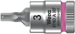 Klucz nasadowy 8740 A HF 1/4 cal. rozmiar klucza 3 mm długość 28 mm WERA