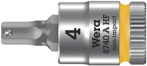 Klucz nasadowy 8740 A HF 1/4 cal. rozmiar klucza 4 mm długość 28 mm WERA